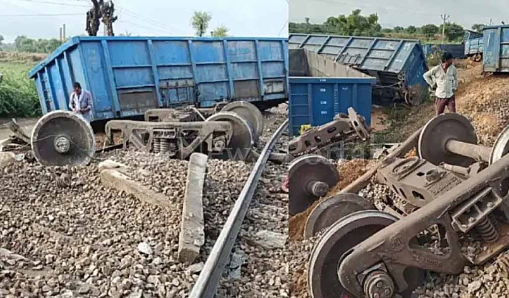 पटरी से उतरी मालगाड़ी, डिब्बे पलटकर एक-दूसरे पर चढ़े, राजस्थान में रेल संचालन बाधित