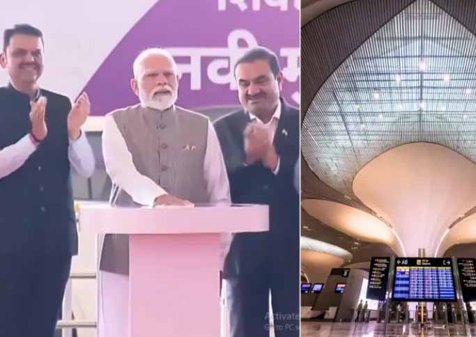 नवी मुंबई इंटरनेशनल एयरपोर्ट का पीएम मोदी ने किया शुभारंभ, वर्ल्ड क्लास सुविधाओं से है सुसज्जित