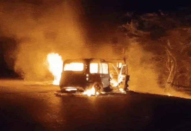 राजस्थान : ट्रेलर से स्कॉर्पियो की टक्कर 4 युवकों की जिंदा जलकर मौत, एक गंभीर घायल