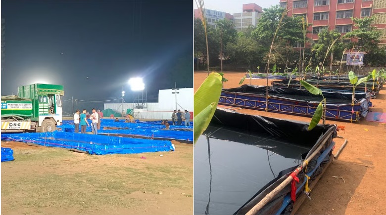 मुंबई में सुरक्षित छठ पूजा के लिए बीएमसी की व्यापक तैयारी 67 स्थानों पर 148 कृत्रिम तालाब और 403 चेंजिंग रूम की सुविधा