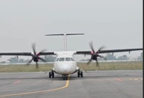 जबलपुर से उड़ान भरकर रीवा पहुंचा 72 सीटर विमान, सफल रहा ट्रायल