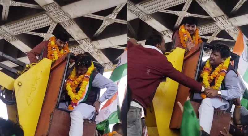 एमपी: सतना सांसद गणेश सिंह क्रेन में फंसे, झटके से आई नीचे तो नाराज होकर ऑपरेटर को जड़ा तमाचा