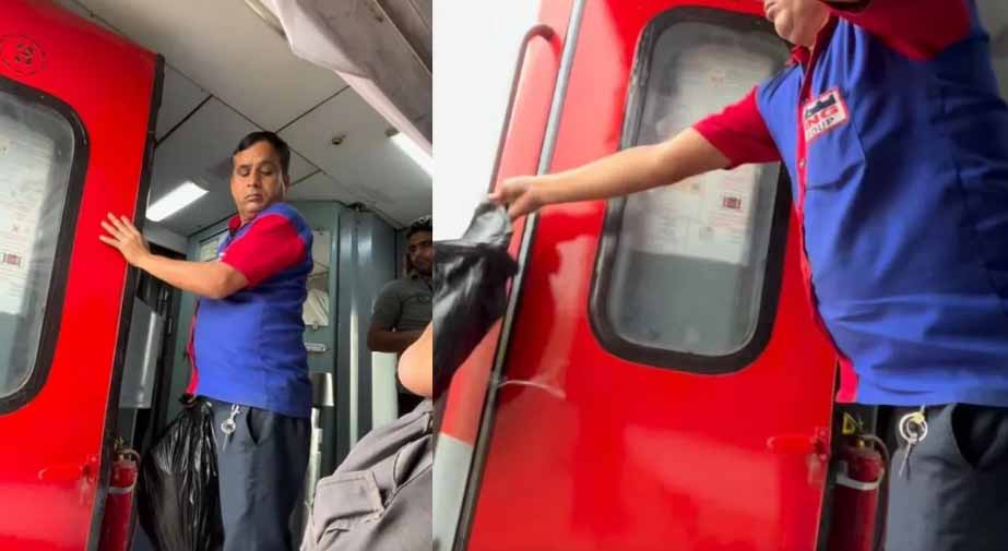 रेलवे का सख्त निर्णय: चलती ट्रेन से कचरा फेंक रहा था रेल कर्मी