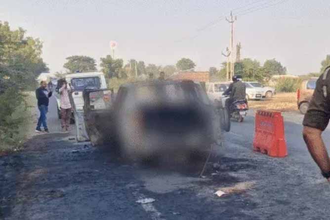 गुजरात : एम्बुलेंस में लगी भीषण आग, नवजात, पिता सहित डॉक्टर-नर्स की भी दर्दनाक मौत