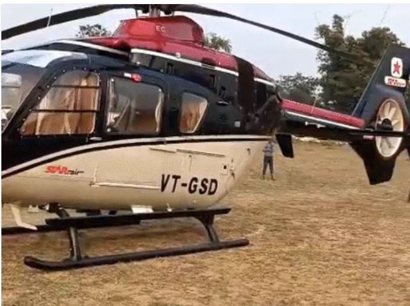 वाराणासी से जबलपुर आ रहा हेलिकॉप्टर रास्ते में खराब