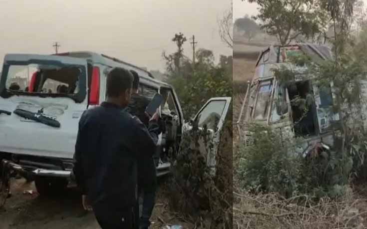 छत्तीसगढ़ में दर्दनाक हादसा : बारातियों की स्कॉर्पियो तेज रफ्तार ट्रक से टकराई, सेना के दो जवानों सहित 5 की मौत