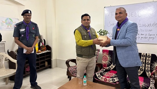 पमरे के जबलपुर रेल मंडल के स्काउट-गाइड कमिश्नर का विदाई समारोह सम्पन्न