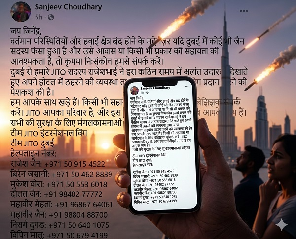 दुबई में फ्लाइट्स कैंसिल होने से फंसे भारतीय व्यापारी मदद के लिए आगे आया JITO