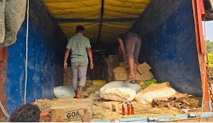 जबलपुर से सप्लाई की गई शराब गोटेगांव में पकड़ी गई, ट्रक सहित 203 पेटियां जब्त