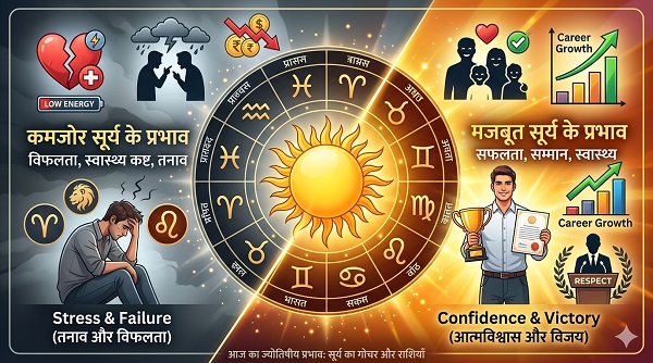 कुंडली में कमजोर सूर्य से बिगड़ सकता है जीवन संतुलन, जानिए सभी भावों में प्रभाव और कारगर उपाय 