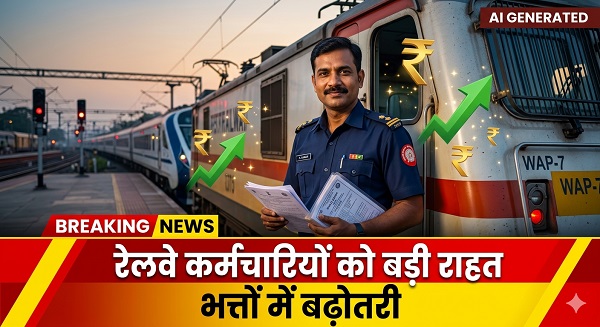 8वें वेतन आयोग से पहले रेलवे कर्मचारियों को तोहफा भत्तों में हुआ इजाफा