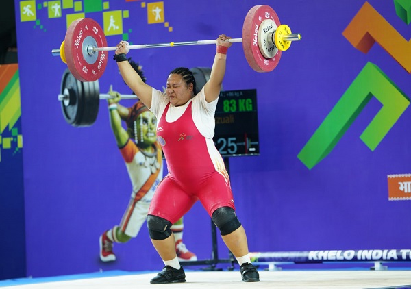 खेलो इंडिया ट्राइबल गेम्स 2026: महिला 86+ किग्रा वेटलिफ्टिंग में मिजोरम की ज़ोसांगज़ुआली ने जीता स्वर्ण