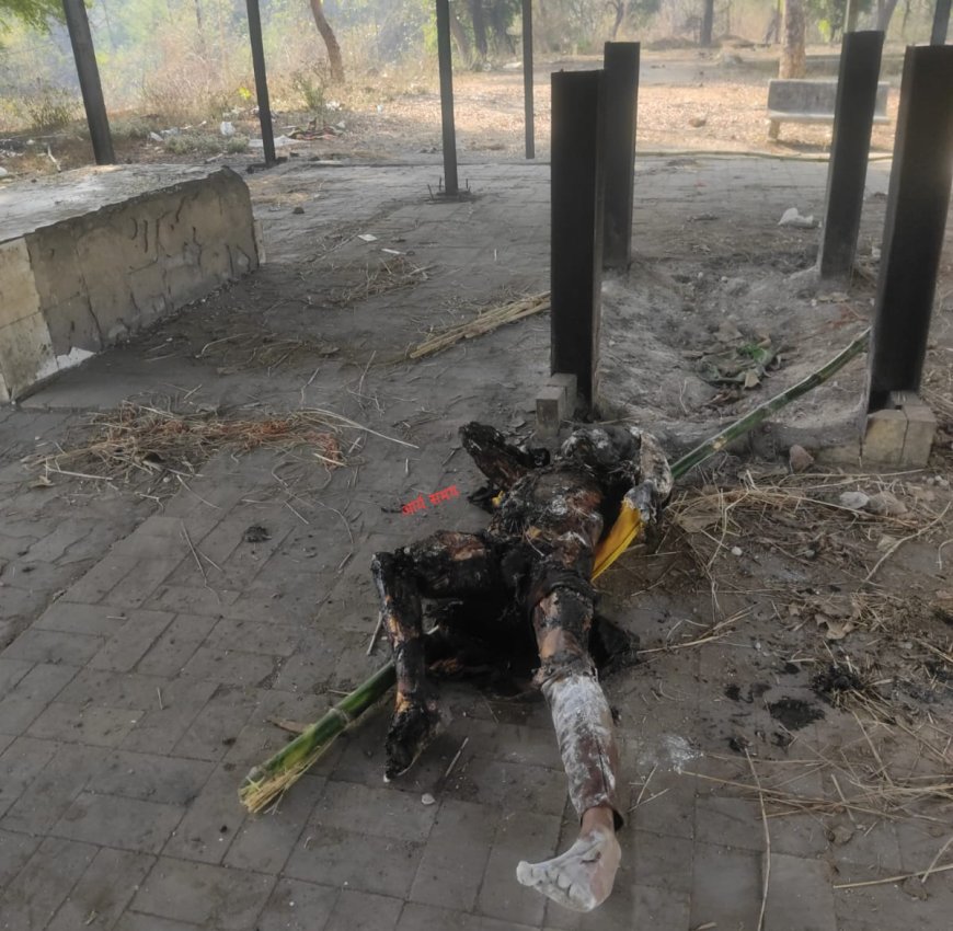 जबलपुर : खितौला मुक्तिधाम में सनसनीखेज घटना, जलती चिता में युवक ने लेटकर की आत्महत्या, जांच में जुटी पुलिस