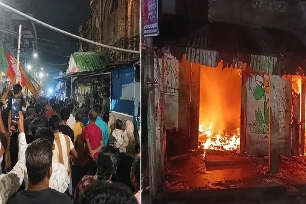 बंगाल में टकराव : संदेशखाली में सुरक्षाबलों पर फायरिंग, टीएमसी दफ्तर पर चला बुलडोजर, कई जगह तोडफ़ोड़