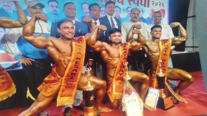 महाराष्ट्र के रत्नागिरी में राष्ट्रीय शरीर सौष्ठव स्पर्धा में जबलपुर के खिलाड़ियों ने मप्र के लिए जीते पदक