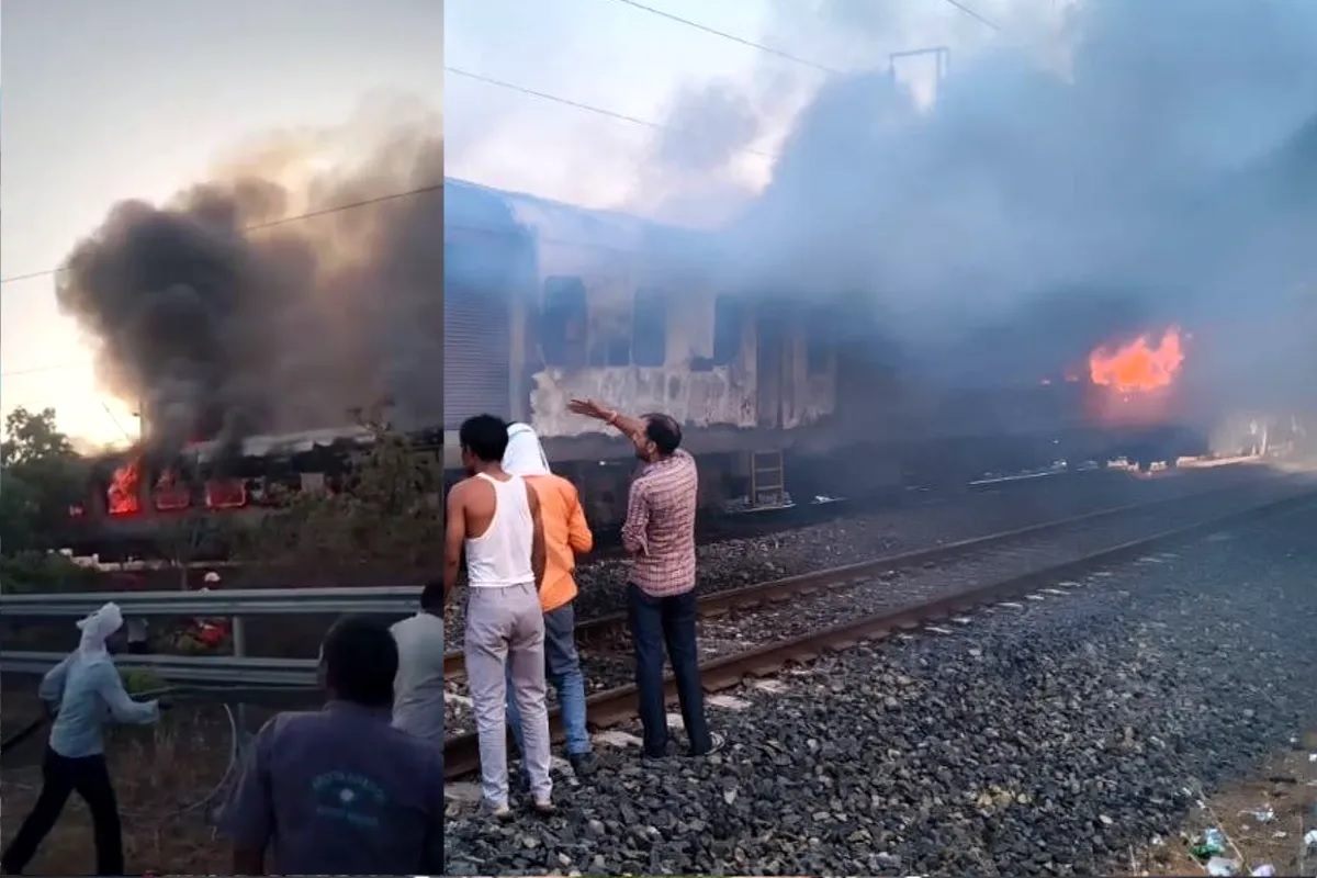 एमपी : रतलाम में राजधानी एक्सप्रेस में आग, एसी के 2 कोच जले, दिल्ली-मुंबई रेल लाइन बाधित