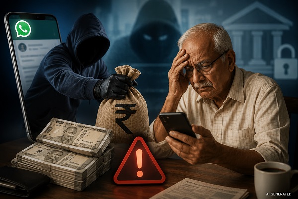 व्हाट्सऐप निवेश घोटाले में बुजुर्ग से 75 लाख की ठगी, फर्जी सलाहकार बनकर जाल में फंसाते रहे साइबर अपराधी