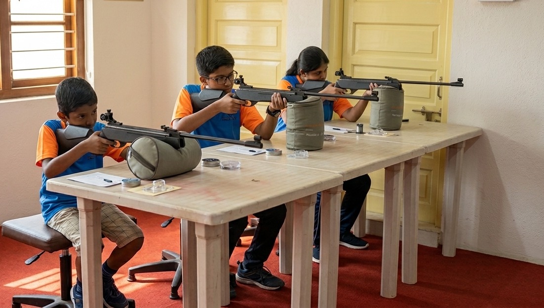 जबलपुर: पावर मैनेजमेंट कंपनी लड़कियों ने कुछ कर दिखाने के लिए दे रहा राइफल चलाने का प्रशिक्षण