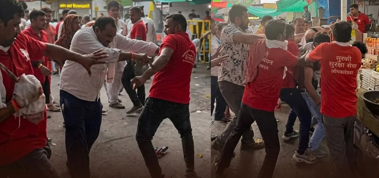 एमपी : श्रद्धालुओं पर लात-घूंसे चलाने वाले ओंकारेश्वर मंदिर ट्रस्ट के सुपरवाइजर समेत पांच कर्मचारी बर्खास्त