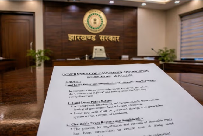 झारखंड में चैरिटेबल संस्थाओं के लिए जमीन आवंटन के नियम सख्त, तीन साल पुराना रजिस्ट्रेशन अब अनिवार्य
