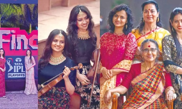 आईपीएल के मंच पर गूंजी भारतीय शास्त्रीय संगीत की धुनें, वायलिन बहनों रागिनी-नंदिनी शंकर ने रचा यादगार इतिहास