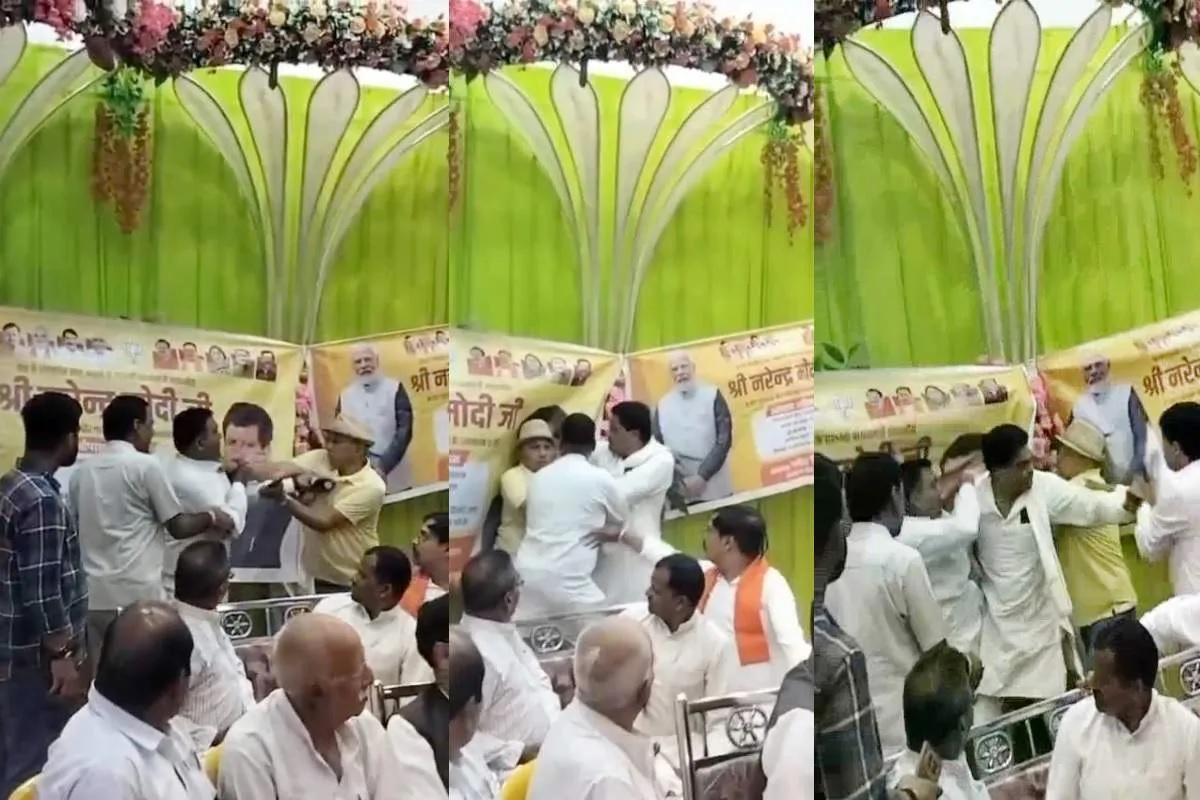 एमपी: बीजेपी के मंच पर चले लात-घूंसे, मैहर में पूर्व मंत्री के भाई ने सांसद के सामने महामंत्री को पीटा