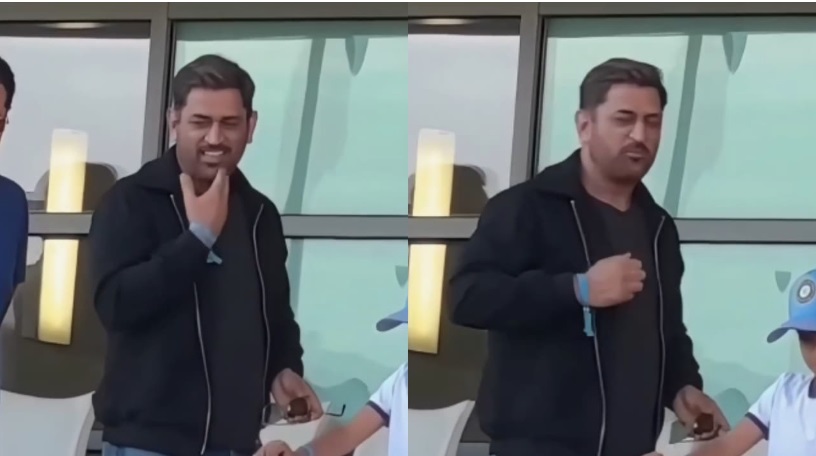 बर्मिंघम वनडे में अचानक दिखे महेंद्र सिंह धोनी, नन्हे फैन के साथ पॉपकॉर्न साझा करते