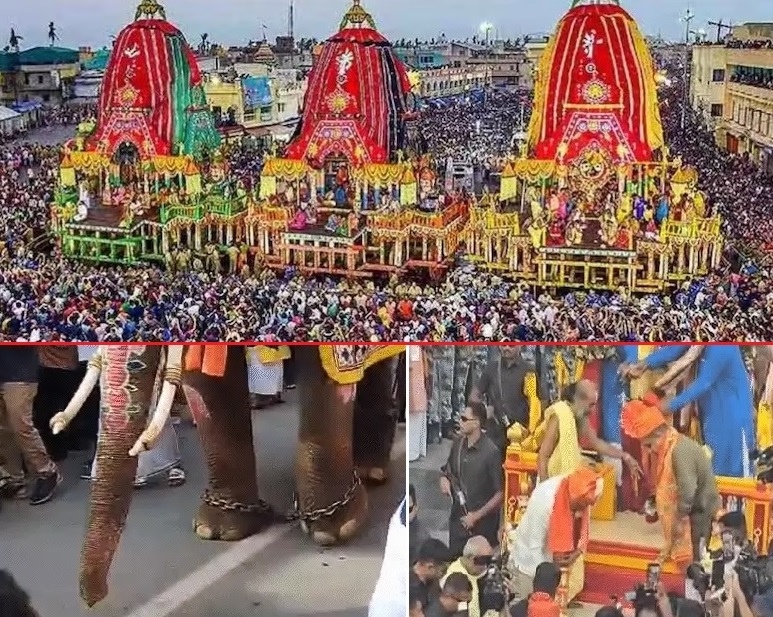 जगन्नाथ रथयात्रा 2026: अहमदाबाद में सुरक्षा के लिए हाथियों के पैर जंजीर से बांधे, पुरी में 