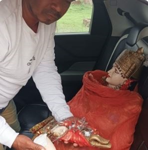 जबलपुर में शरारती तत्वों की हरकत से भड़के लोग, नर्मदा जी की मूति को किया खंडित, गांव में तनाव