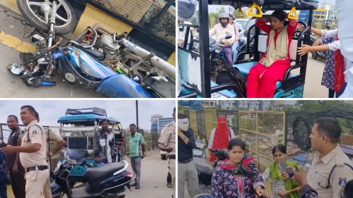 रायपुर में आमानाका ओवरब्रिज पर बेकाबू कार ने आधा दर्जन लोगों को रौंदा, फरार हुई महिला ड्राइवर