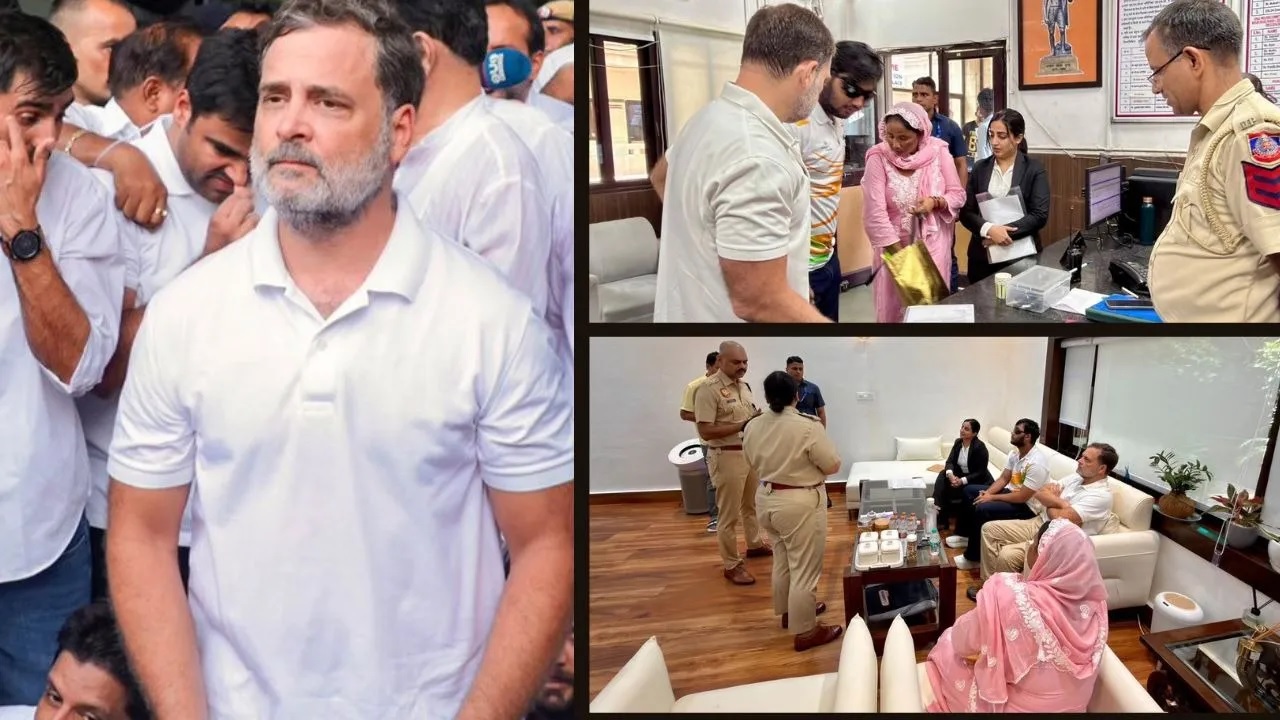 कांग्रेस नेता राहुल गांधी के धरने के आगे झुकी दिल्ली पुलिस, पैलेट गन मामले में अज्ञात लोगों पर एफआईआर दर्ज