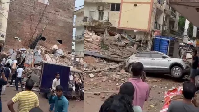 दिल्ली में बड़ा हादसा : सत्य निकेतन में भरभराकर गिरी बिल्डिंग, 8 लोगों के दबे होने की आशंका