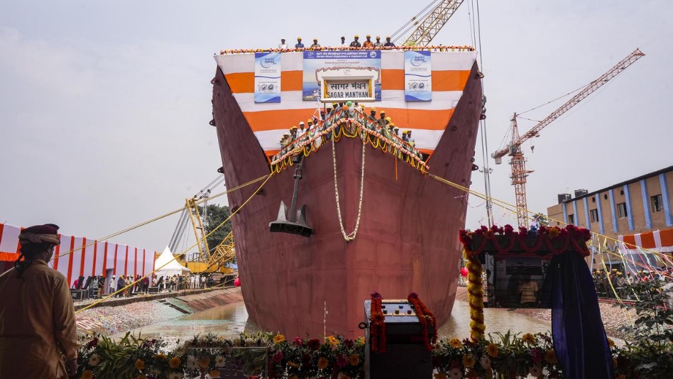 भारत ने स्वदेशी महासागर अनुसंधान पोत सागर मंथन किया लॉन्च, गहरे समुद्र की खोज को मिलेगा नया आधार