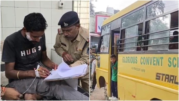ग्वालियर के डबरा में 50 बच्चों से भरी स्कूल बस पर बदमाशों ने की फायरिंग, ड्राइवर हुआ घायल
