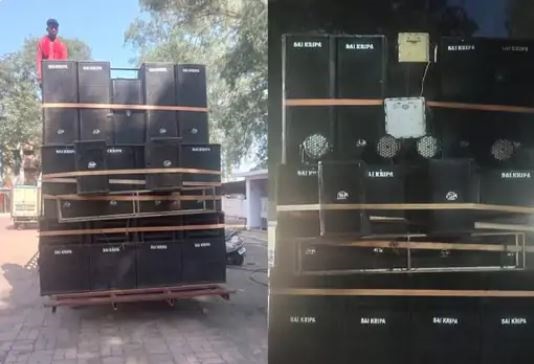 जबलपुर में दुर्गाोत्सव पर पुलिस की बड़ी कार्रवाई, रांझी-कैंट क्षेत्र में 25 डीजे बॉक्स और साउंड सिस्टम जब्त